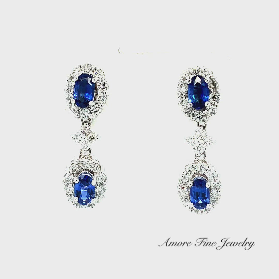 Quatro Sapphire Diamond Earrings