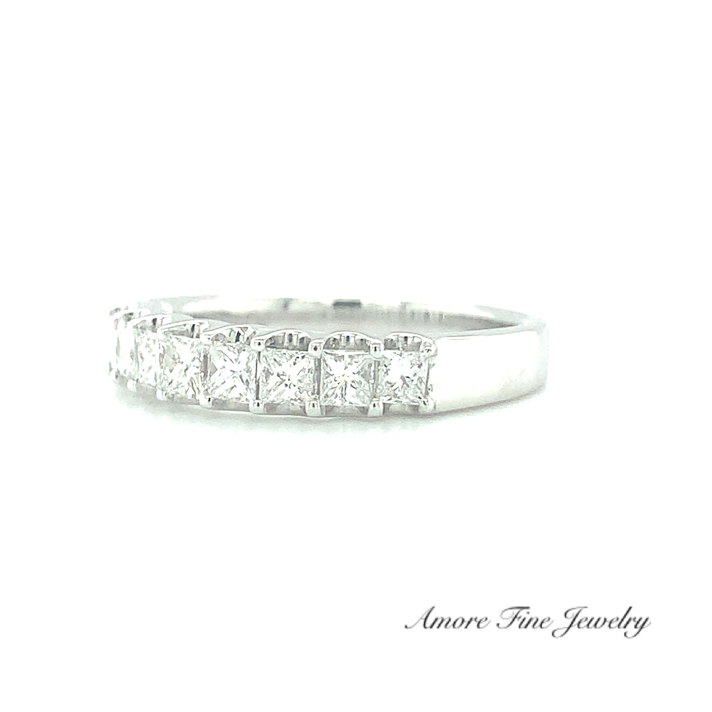 Diamond Princess Cut Wedding Ring