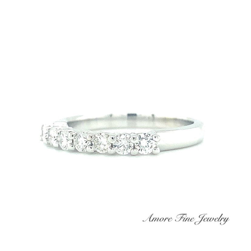 Shared Prong Set Diamond Wedding Ring