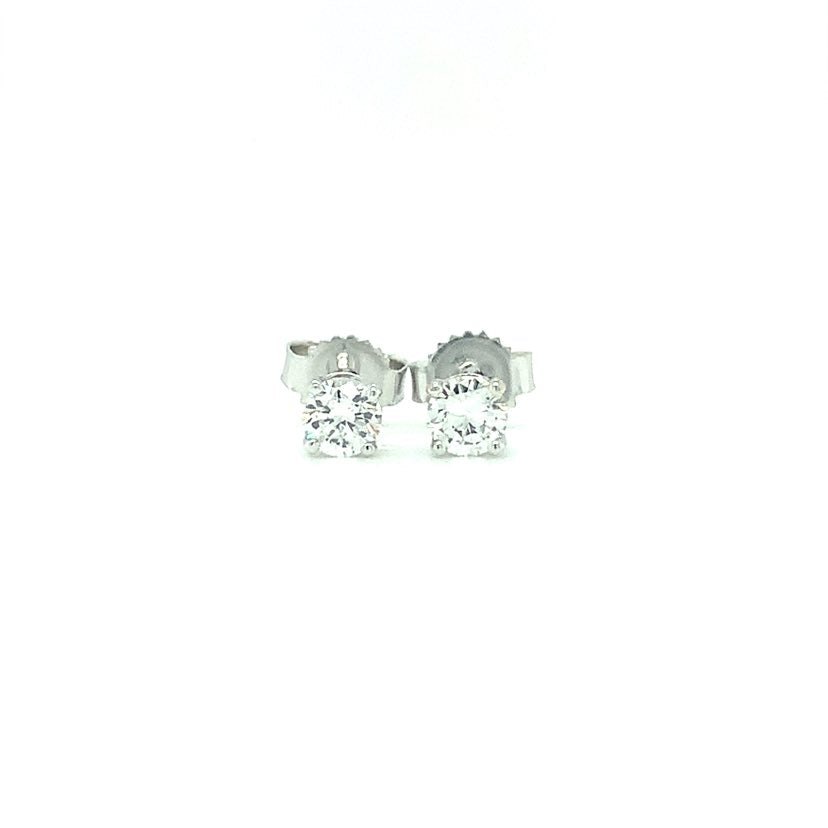 4 Prong Diamond Stud Earrings