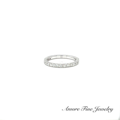 White Gold Split Prong Wedding Band