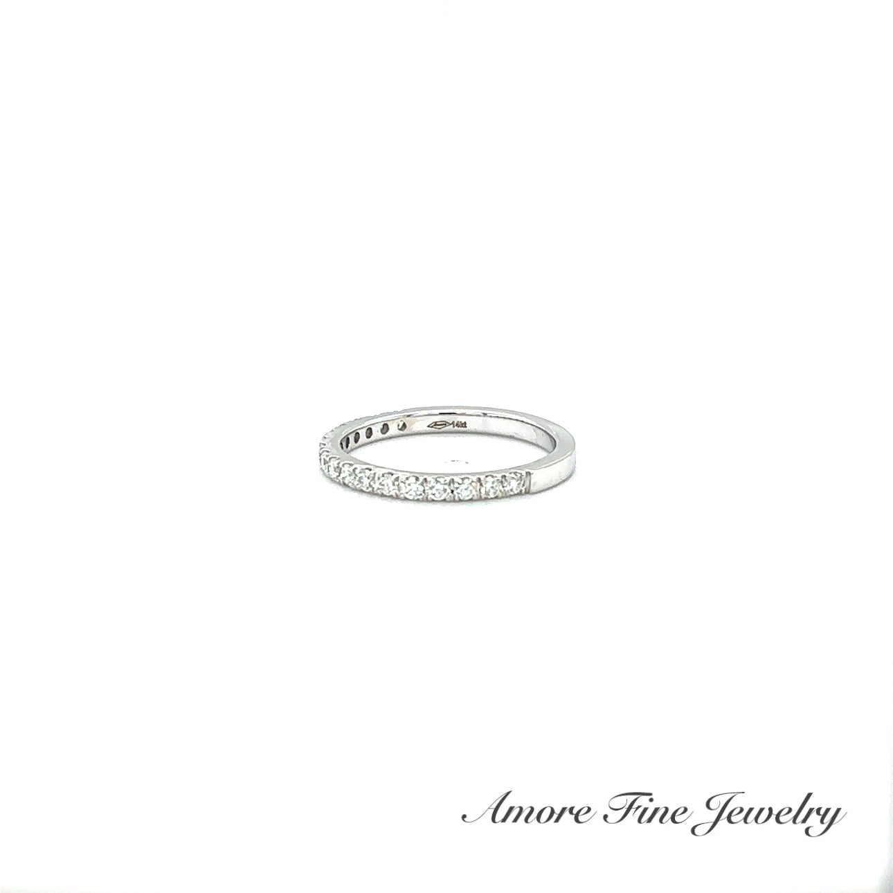 White Gold Split Prong Wedding Band