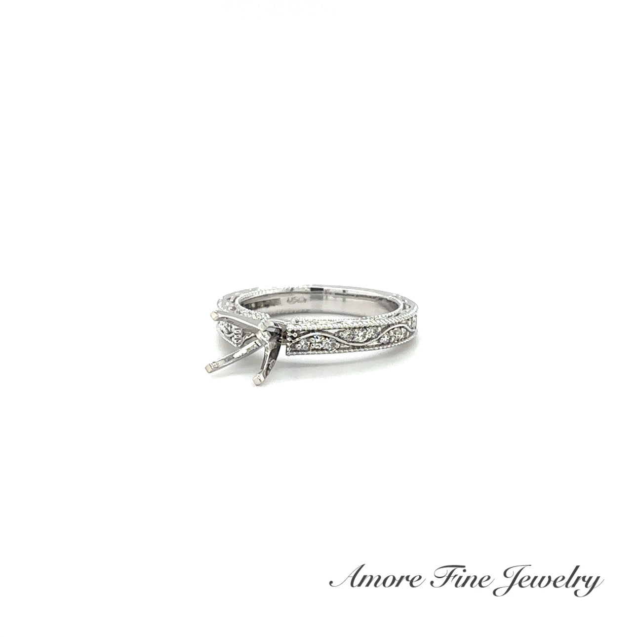 Beautiful White Gold Engagement Ring Setting