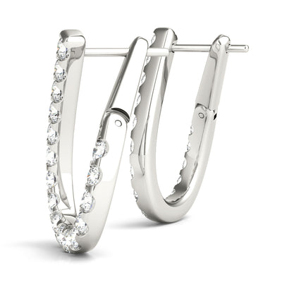 Modern Front to Back Diamond Earrings