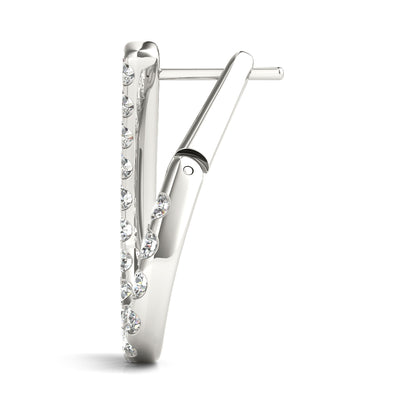Modern Front to Back Diamond Earrings