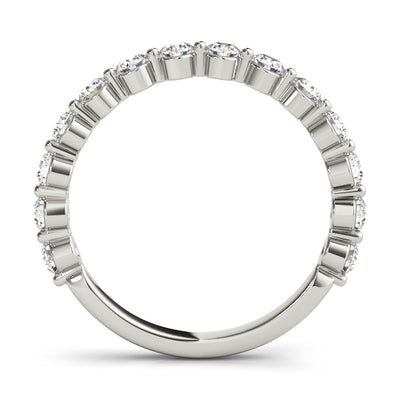 Lab Diamond Wedding Ring With Single Shared Prongs