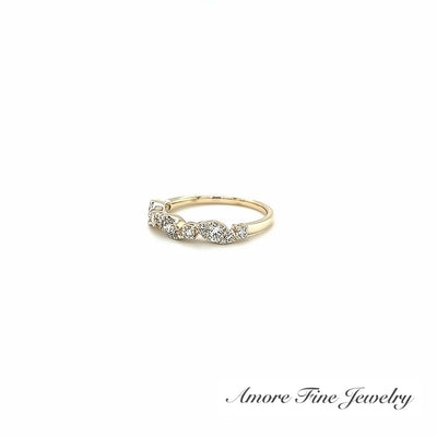 Yellow Gold Marquise Shape Diamond Band