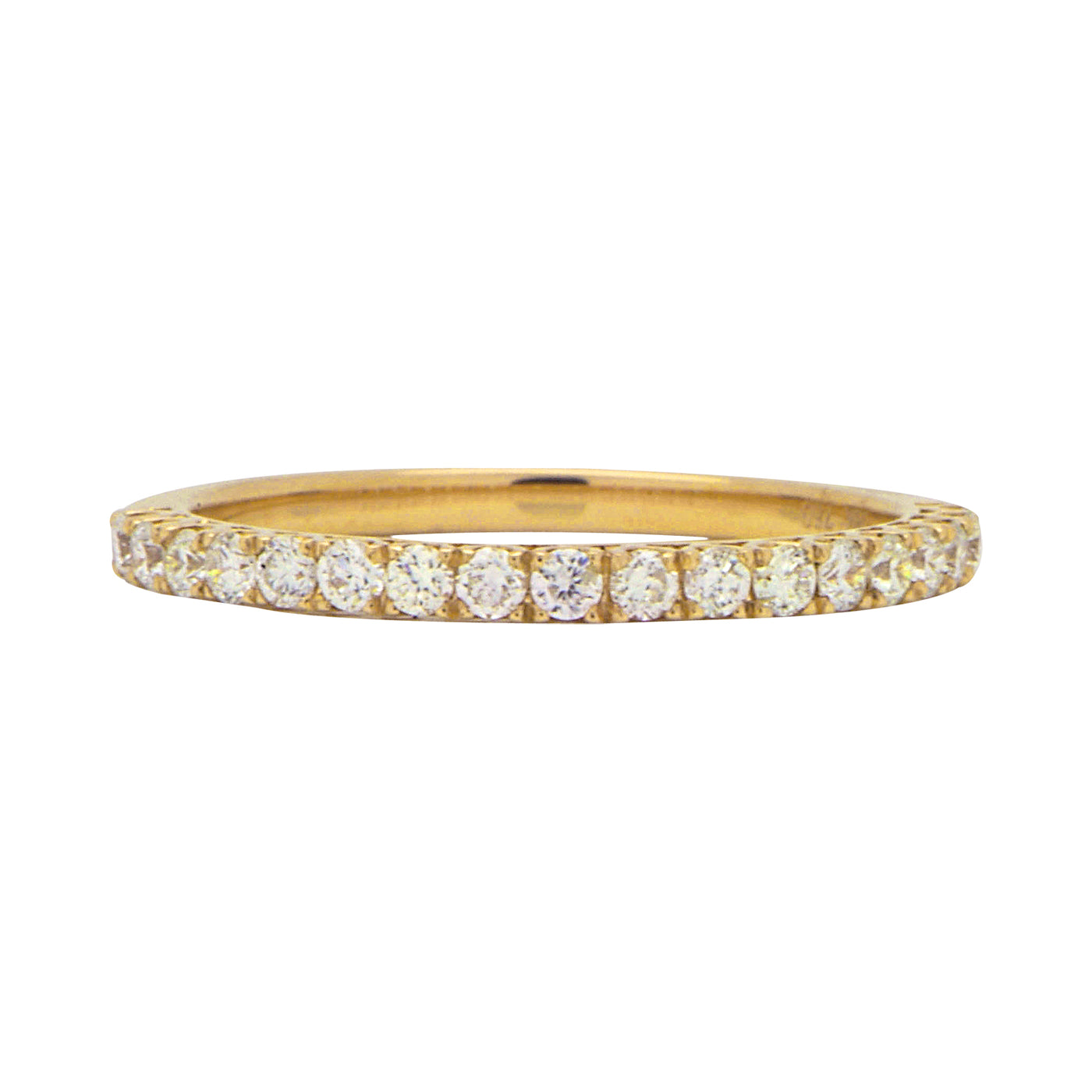 18k Yellow Gold Split Prong Wedding Band