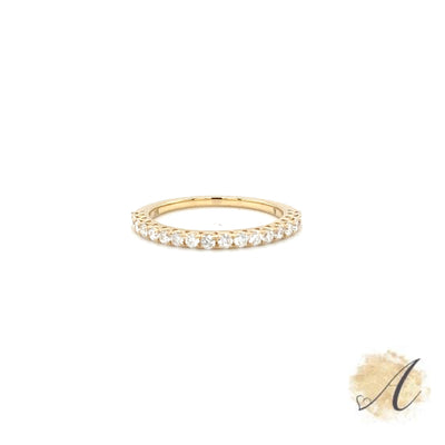 18k Yellow Gold Split Prong Wedding Band
