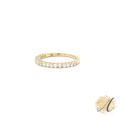 18k Yellow Gold Split Prong Wedding Band
