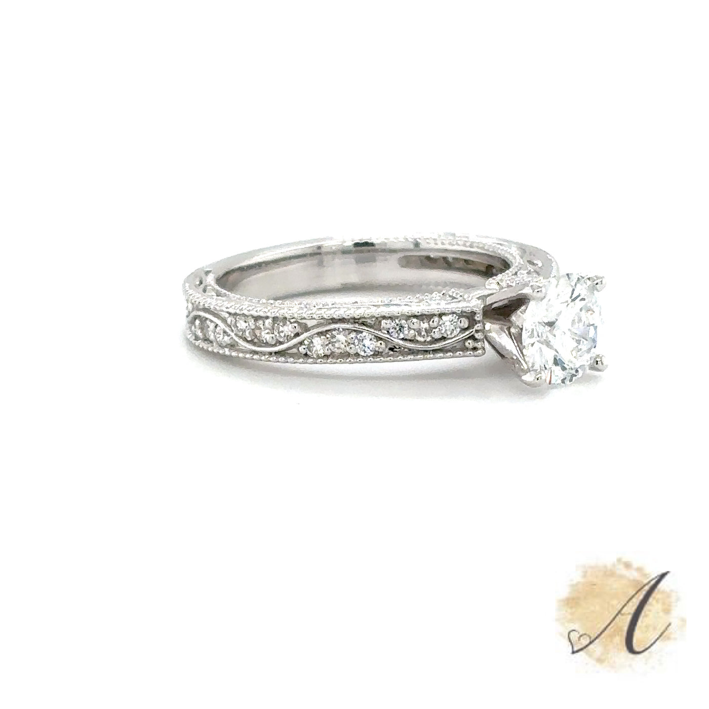 Beautiful White Gold Engagement Ring Setting