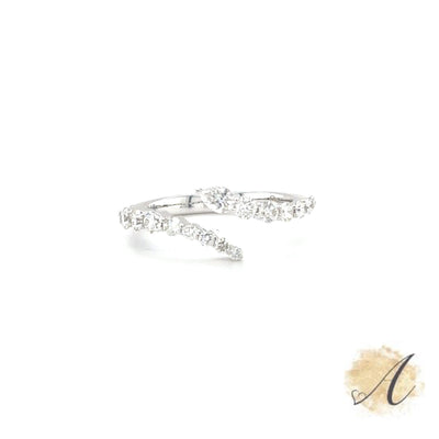 Diamond Pear Snake Ring