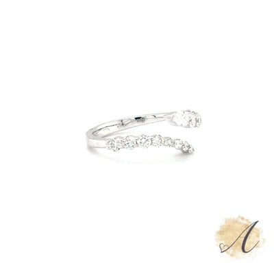 Diamond Pear Snake Ring