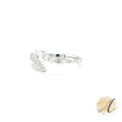 Diamond Pear Snake Ring