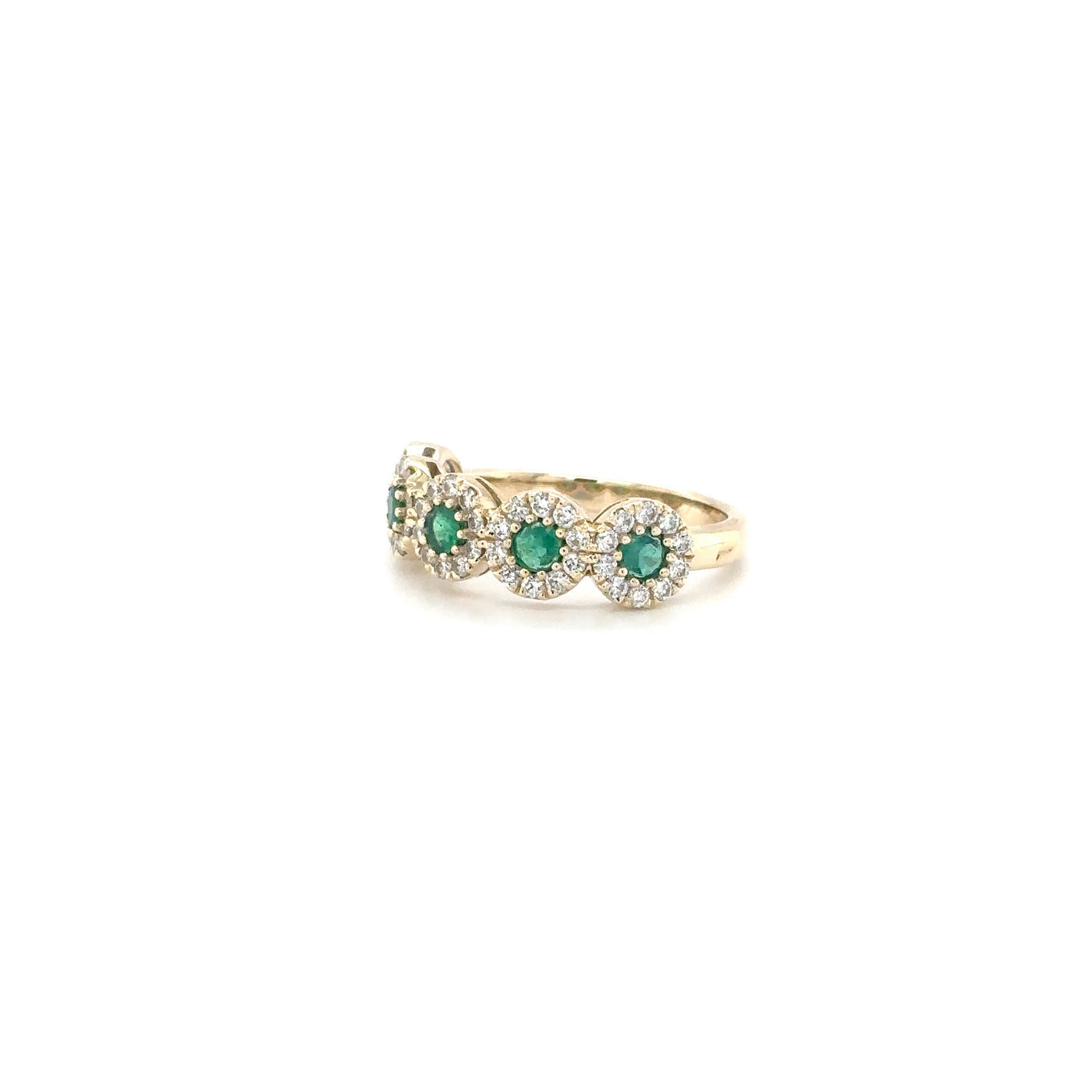 Fancy Emerald Multi Halo Ring