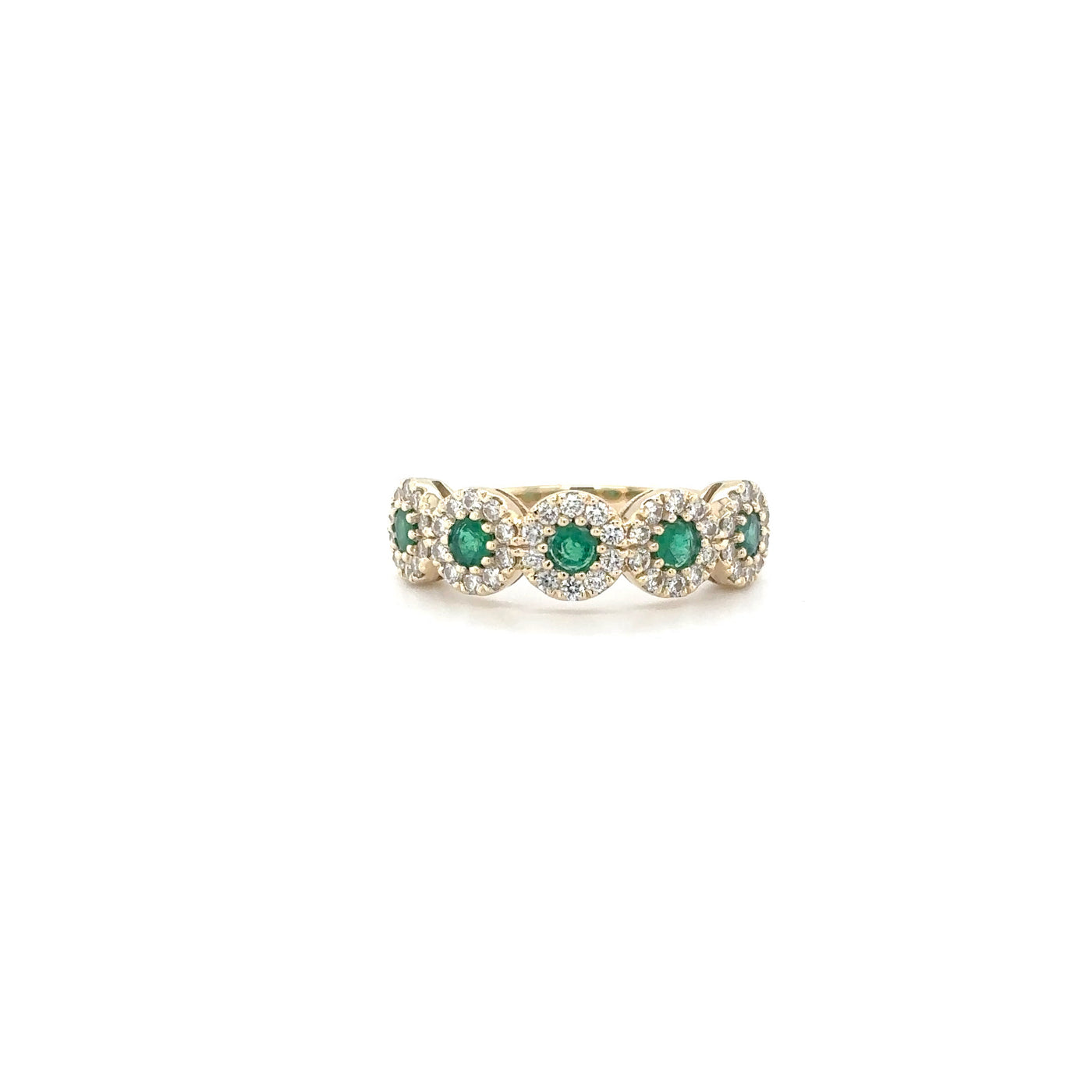 Fancy Emerald Multi Halo Ring