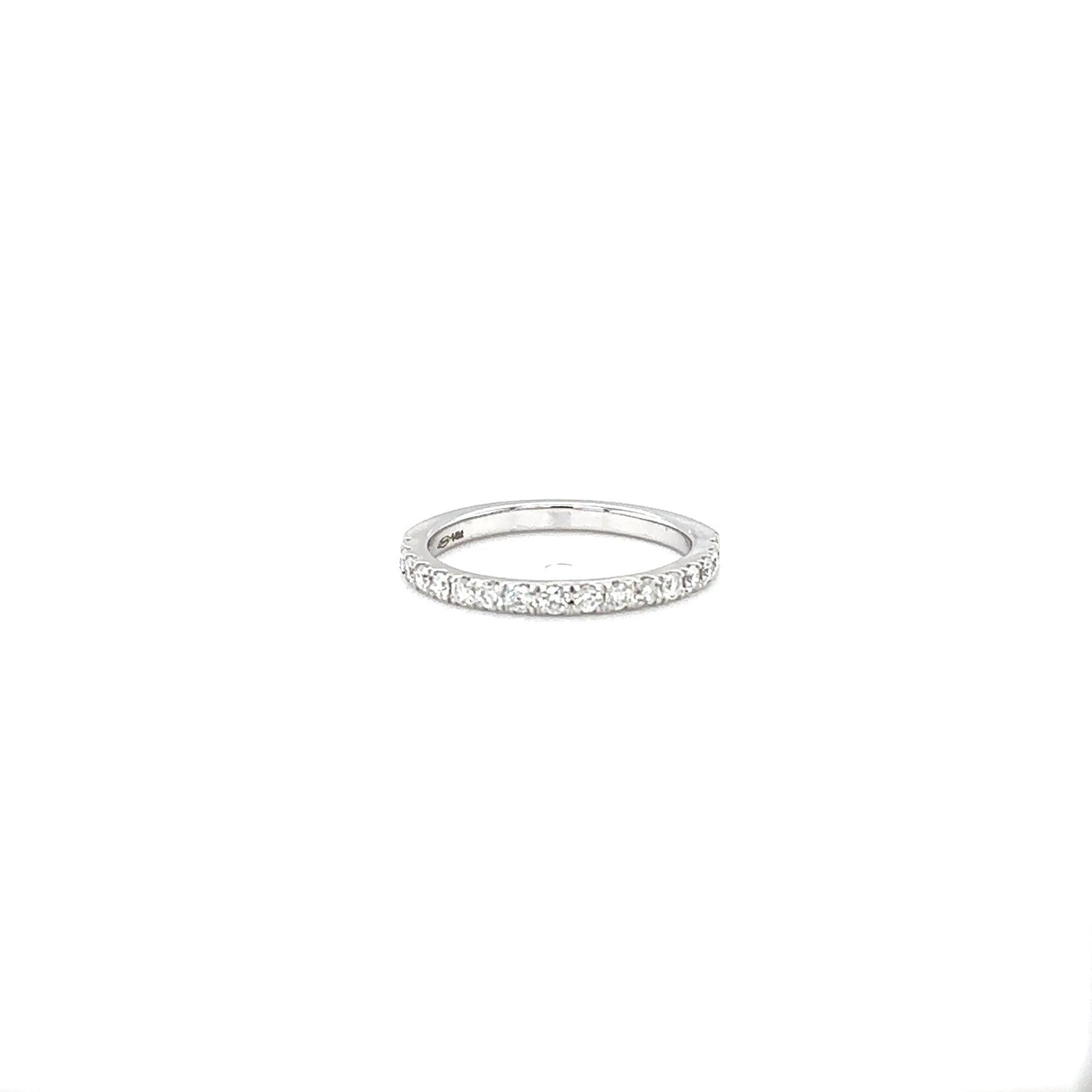 White Gold Split Prong Wedding Band