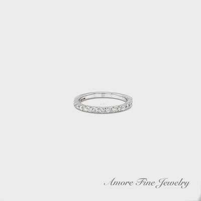 White Gold Split Prong Wedding Band