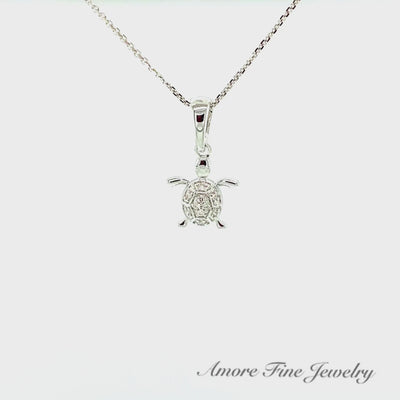 Diamond Turtle Pendant