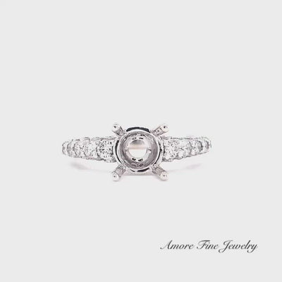 Diamond Engagement Ring Setting In 18kt White Gold