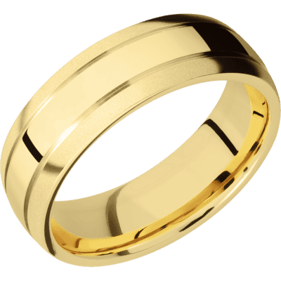 Domed Yellow Gold Men's Wedding Band