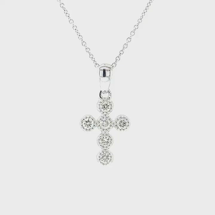 Petite Diamond Cross Necklace