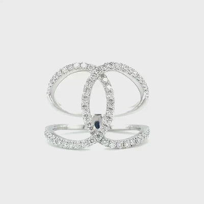 Sphere Overlap Diamond Ring