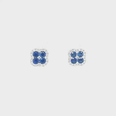Sapphire Diamond Earrings