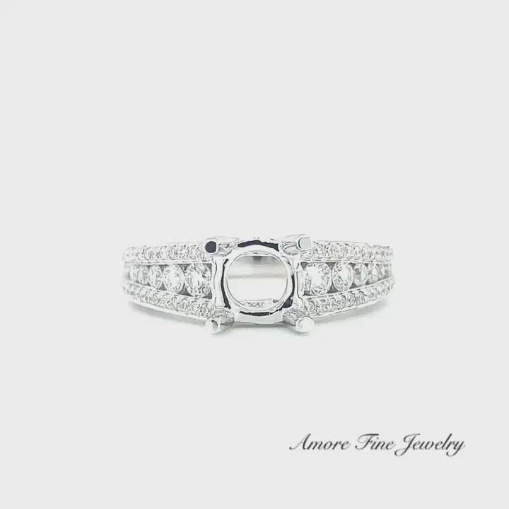.55 Carat Total Weight Diamond Engagement Ring Setting
