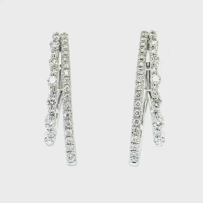 Double-Hoop Diamond Earrings