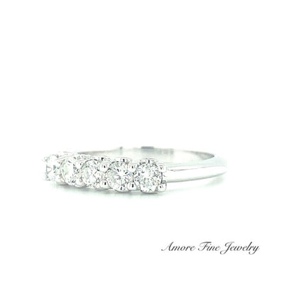 Diamond Shared Prong Wedding Ring