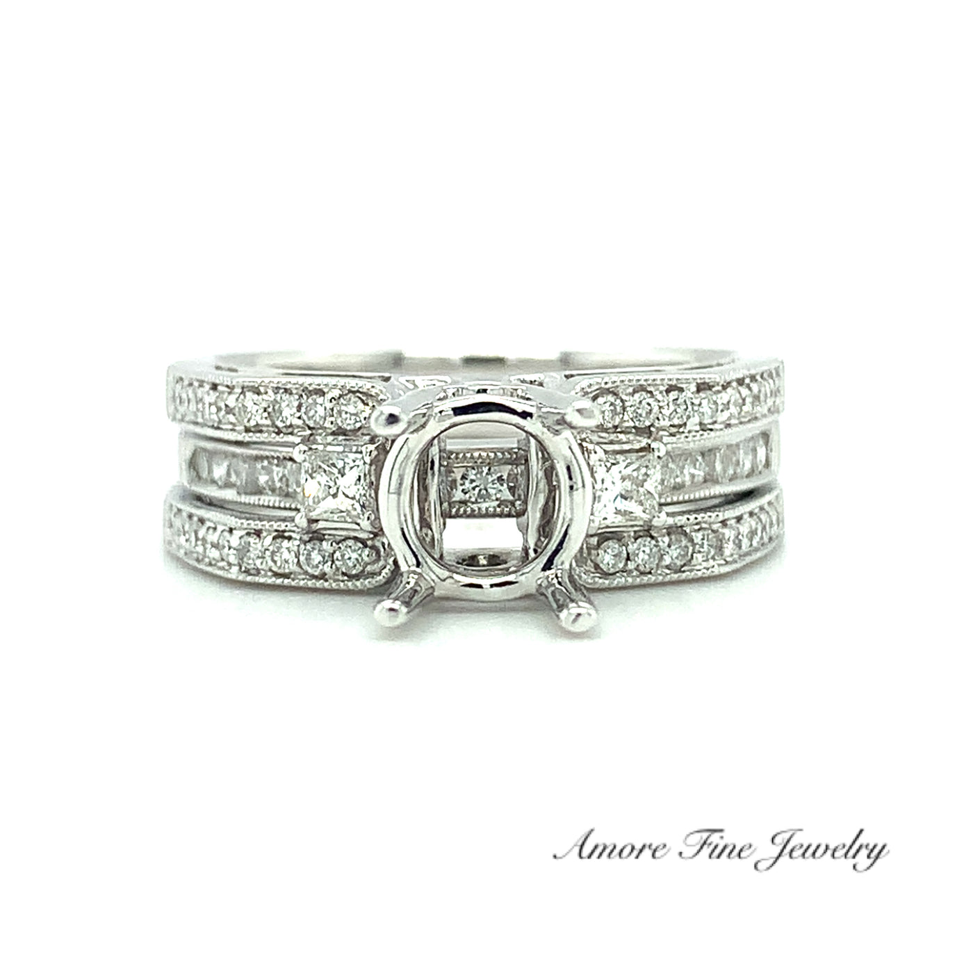 Diamond Engagement Ring Setting & Wedding Ring