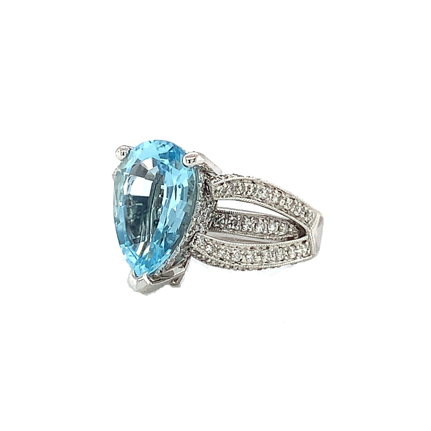 Aquamarine Diamond Dualistic Ring/Pendant