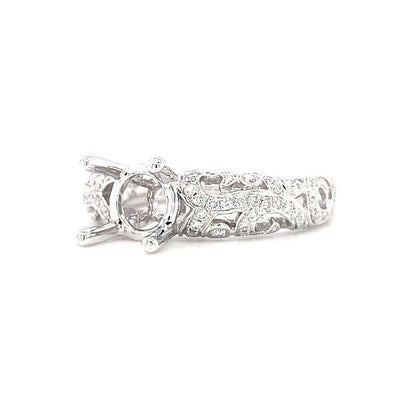 Scroll Diamond Engagement Ring Setting