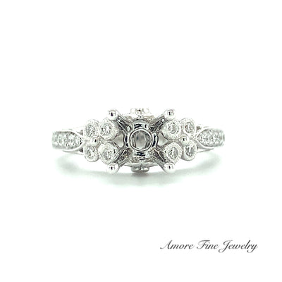 Floral Style Diamond Engagement