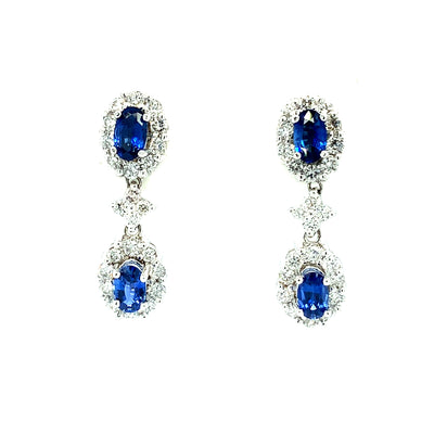 Quatro Sapphire Diamond Earrings