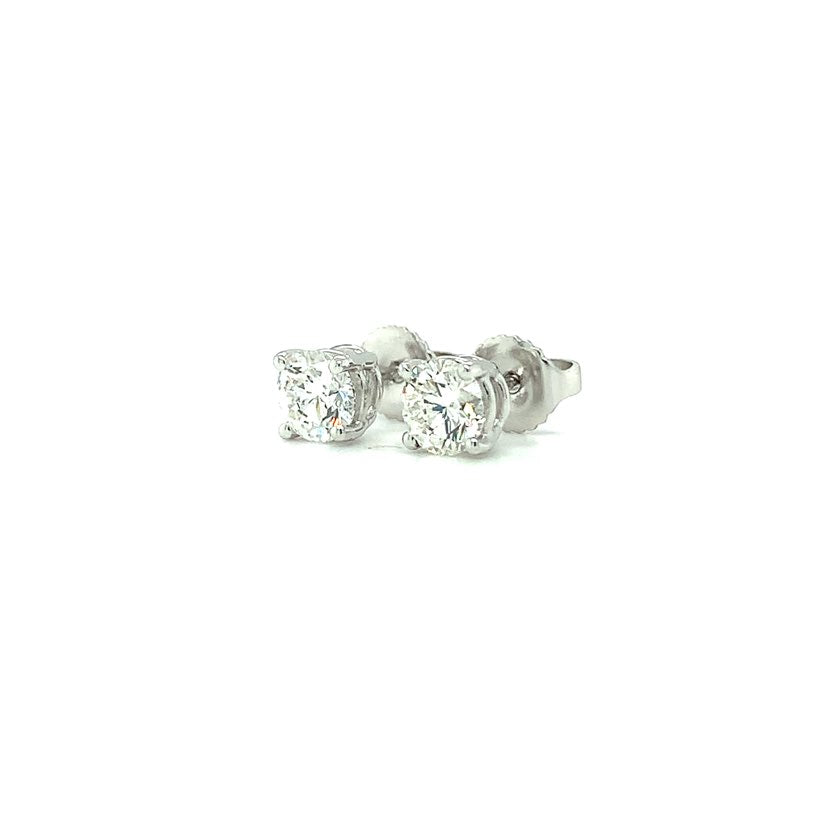 One Carat Diamond Stud Earrings