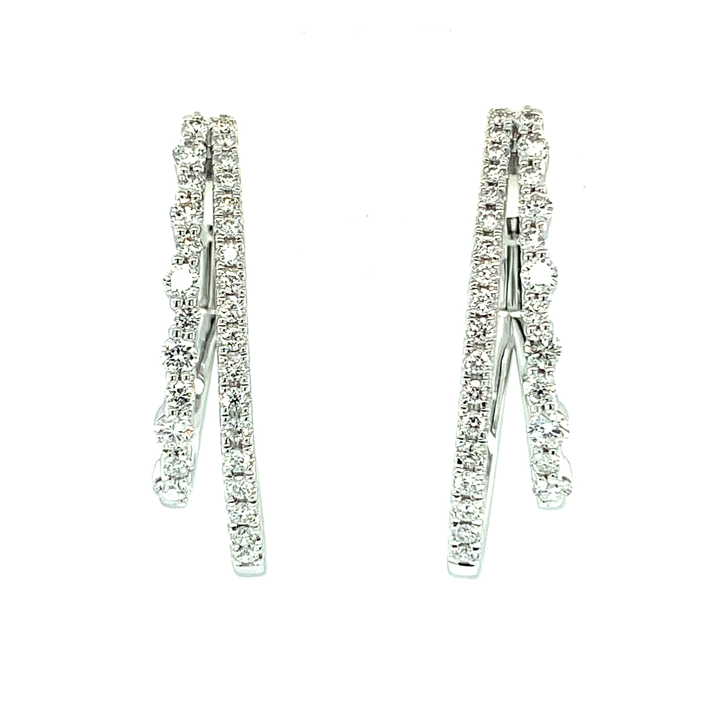 Double-Hoop Diamond Earrings
