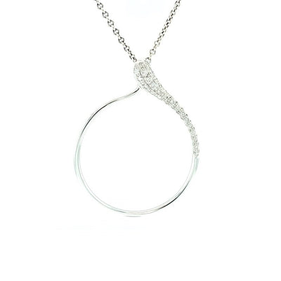 Cherie Dori Circle Diamond Snake Pendant