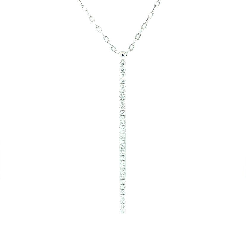 Bar Drop Diamond Necklace