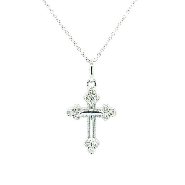 Traditional Petite Diamond Cross Necklace
