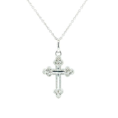 Traditional Petite Diamond Cross Necklace