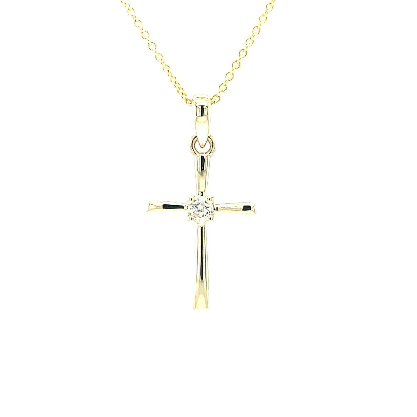 Petite Diamond Gold Cross