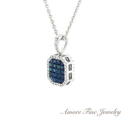 Double-Sided Diamond & Sapphire Pendant